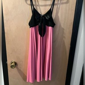 Pink and Black Slip Dress